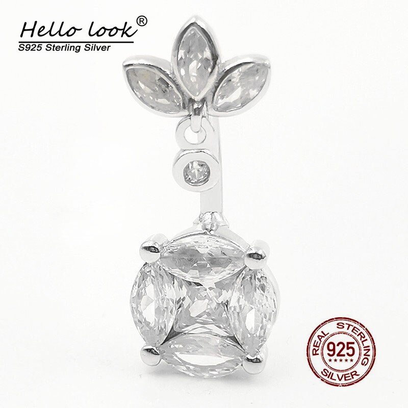 HelloLook – Piercing nombril en Zircon argenté S925, 2022, bijoux pour le ventre, Sexy, pour femmes