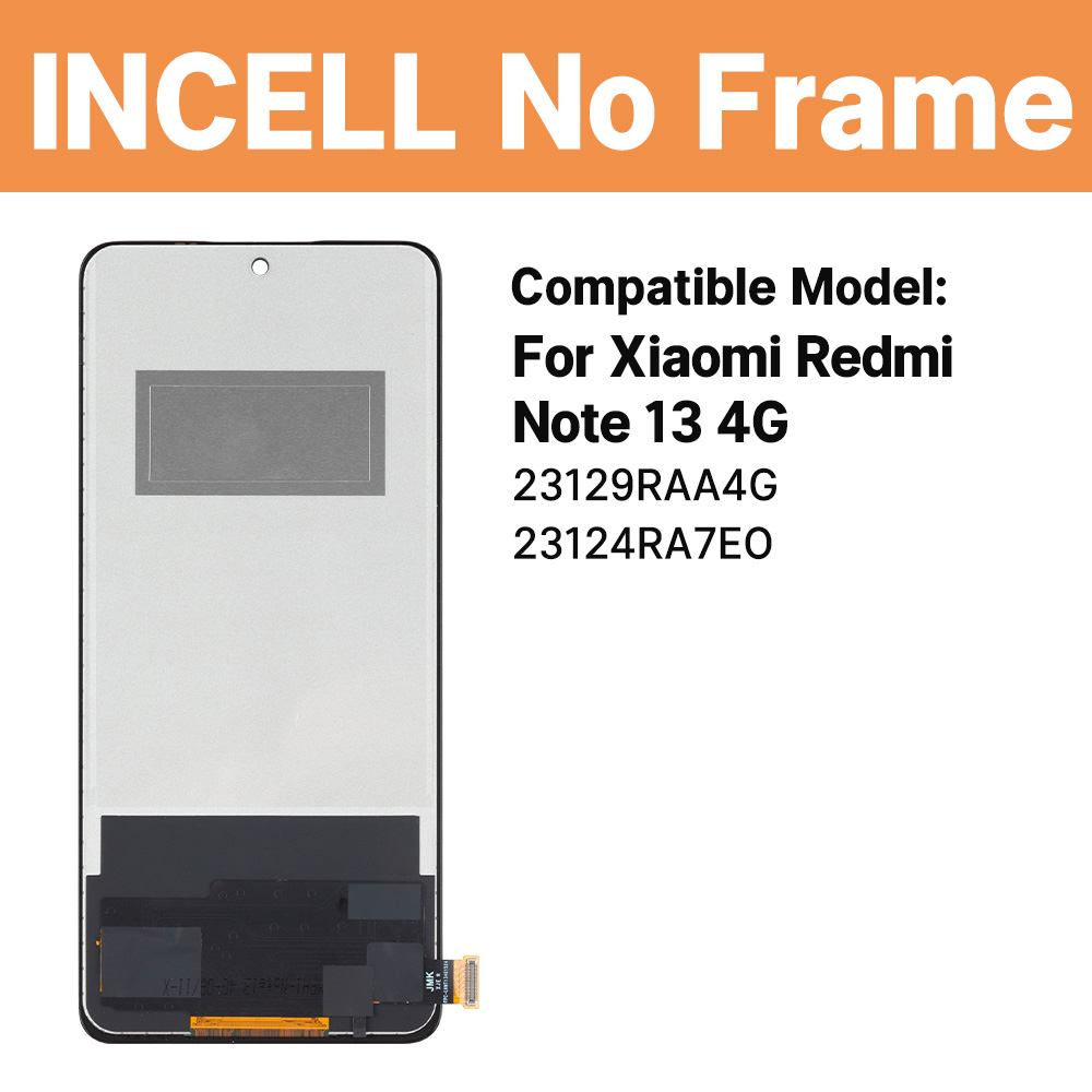 23124RA7EO 6,67 "LCD probado para Xiaomi Redmi Note 13 4G pantalla 3D MONTAJE DE digitalizador con pantalla táctil para Redmi Note 13 4G marco LCD: Lino