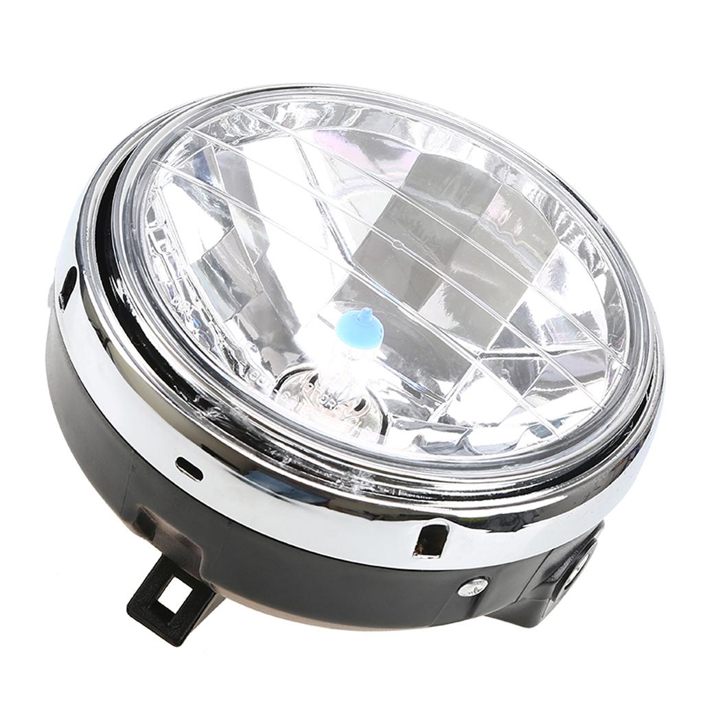20cm Motorrad Halogen Scheinwerfer Runde Chrom 12V Kopf Licht Lampe Für Hornisse 250 600 900 Honda CB400 500 1300 VTEC VTR 250