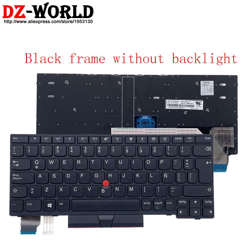Original LAS Latin Spanish Keyboard for Lenovo Thinkpad X280 A285 X390 X395 L13 L13 Yoga Laptop 01YP883 01YP003: black