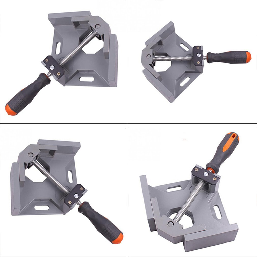 90 Degree Right Angle Clamp Aluminum Single Handle Angle Clamp Woodworking Frame Clip Right Angle Folder Tool