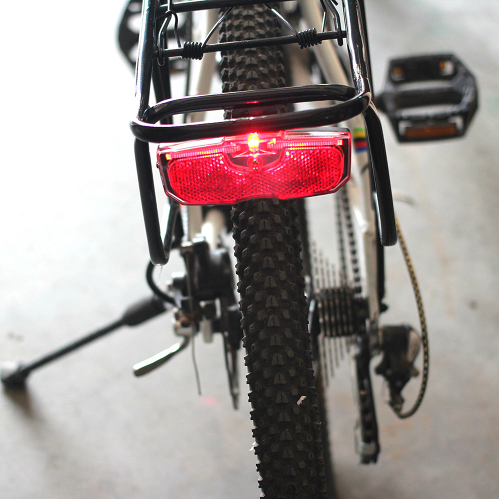 LED Mountainbike Gepäck Gestell Licht Wasserdichte Fahrrad Hinten Sitz Reflektierende Rücklicht Nacht befreien Sicherheit Warnung Reflektor