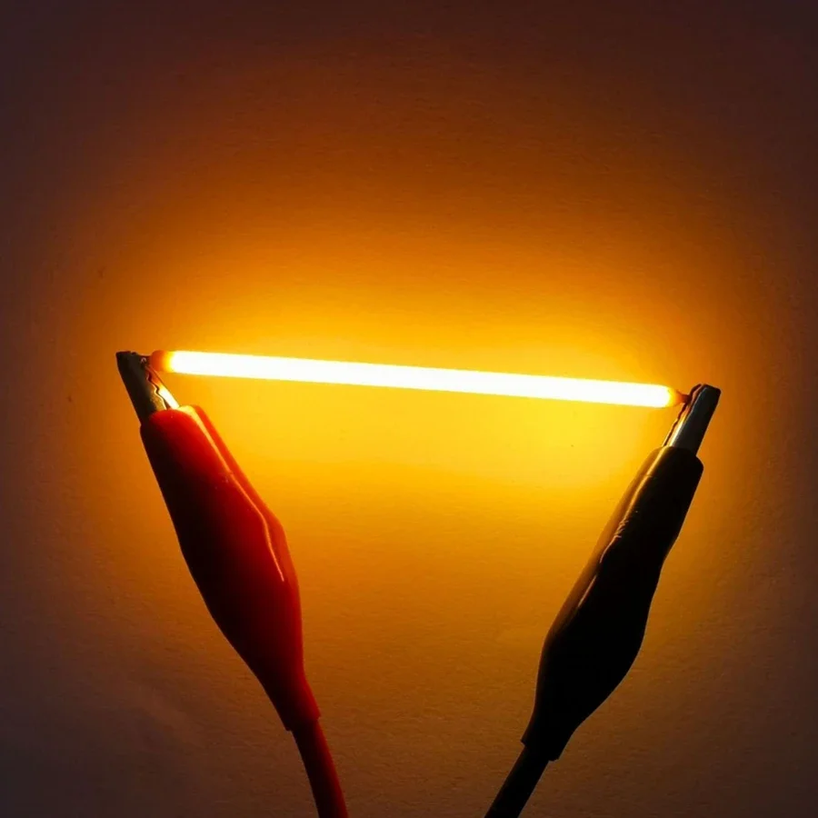 10 Uds. De bombillas Edison de filamento LED COB de 3V, piezas de lámpara, diodos de luz incandescentes, accesorios, decoración de iluminación navideña multicolor: YELLOW / 50 W
