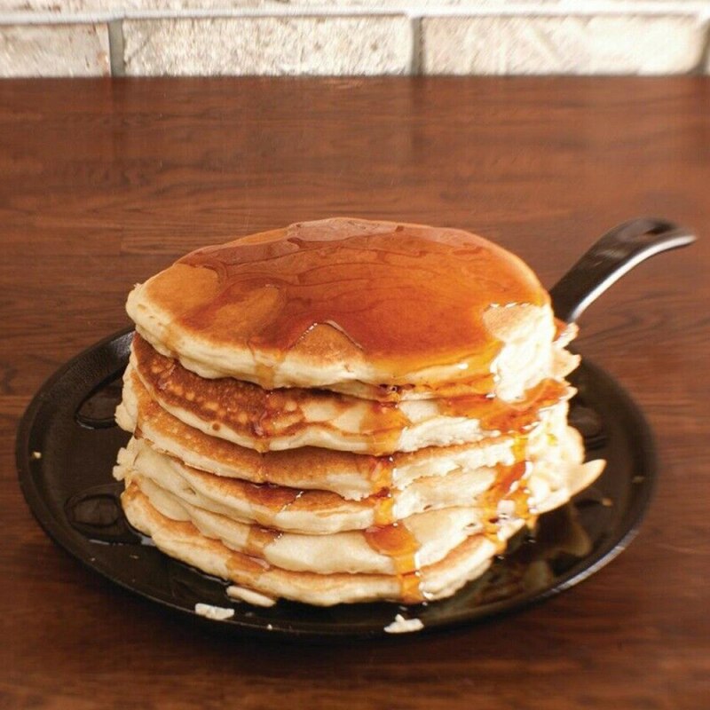 10 in. Cast Iron Griddle Pan Round Skillet Pancake Tortilla Pizza Pre-Seasoned