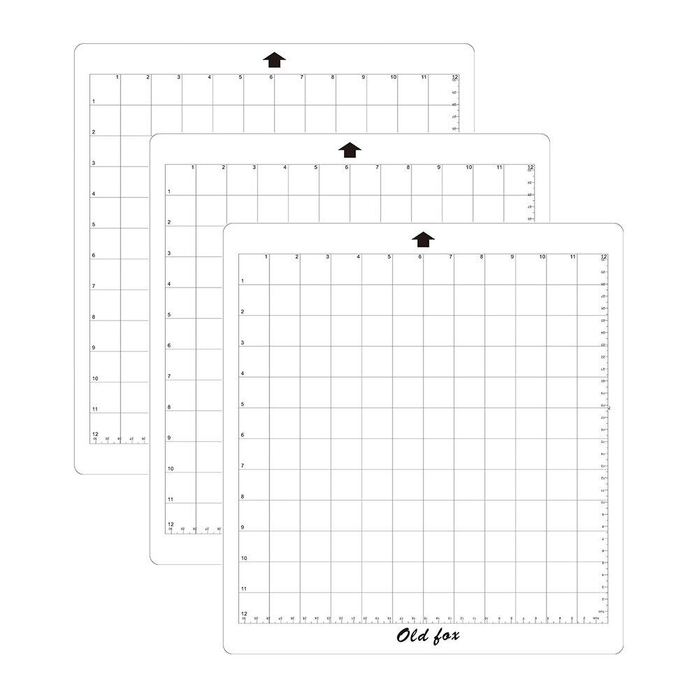 3 Stks/set 12 * 24in Vervanging Snijden Mat Transparante Lijm Mat Met Meten Grid Voor Silhouette Cameo Plotter Machine Tools