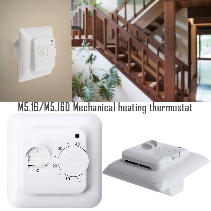 DIDIHOU 220V 16A Thermostat de salle de chauffage par le sol mécanique régulateur de température de chauffage par le sol
