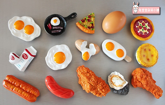 Decoration Refrigerator Magnets Simulation Pizza Sausage Egg Milk Chicken Leg Fridge Magnetic Sticker Egg Tart Souvenir