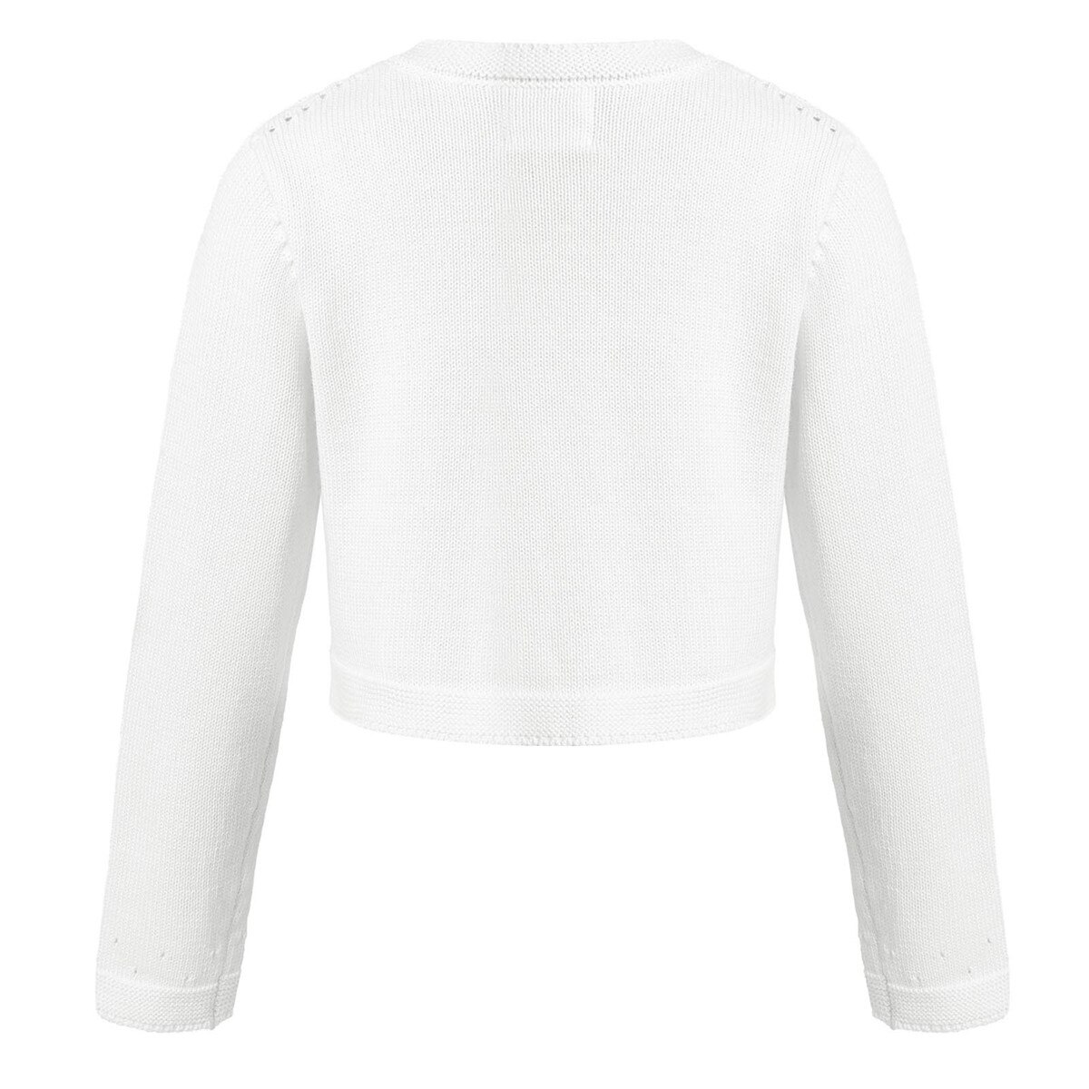 Flower Girls Bolero Children's Open Front Long Sleeve Knitted Sweaters Cardigan Wedding Princess Outwear Kids Knitting Coat