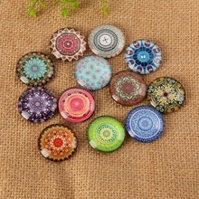 Cabujones ovalados de vidrio impreso, mosaico de colores mezclados de autoadherencia de estilo europeo, para decoración de pared