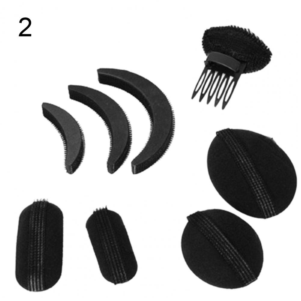 Coussinets pour cheveux réutilisables, 8 pièces/ensemble, éponge bouffante pour augmenter le Volume des cheveux, outil de coiffure pour femmes: set 2