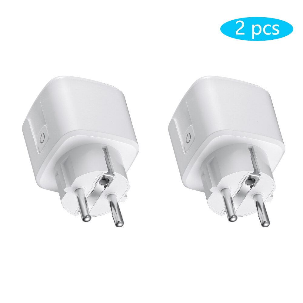 Smart Tuya ZigBee Power Plug Outlet Smart Life App Remote Control Timer Energy Monitor Outlet Works With Alexa Google Home: Zigbee Plug 2pcs