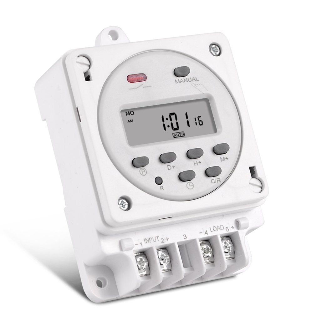 Interruttore Timer digitale 12V 220V programmatore relè programmabile settimanale 7 giorni batteria ricaricabile integrata