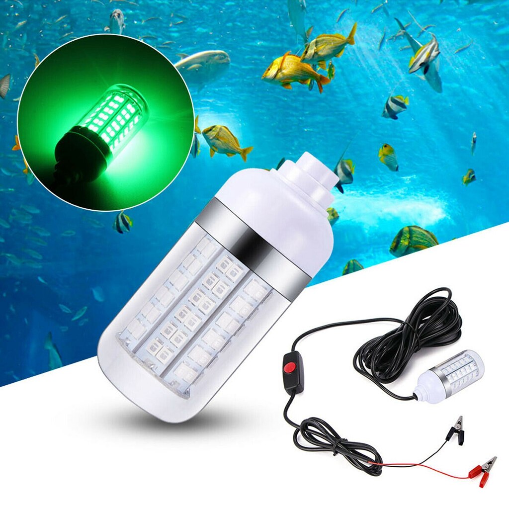 Vissen Lichten 12V Led 15W Groene Verlichting IP68 Waterdichte Onderwater Verzamelen Lichten Trekken Garnalen Inktvis Krill Lampen