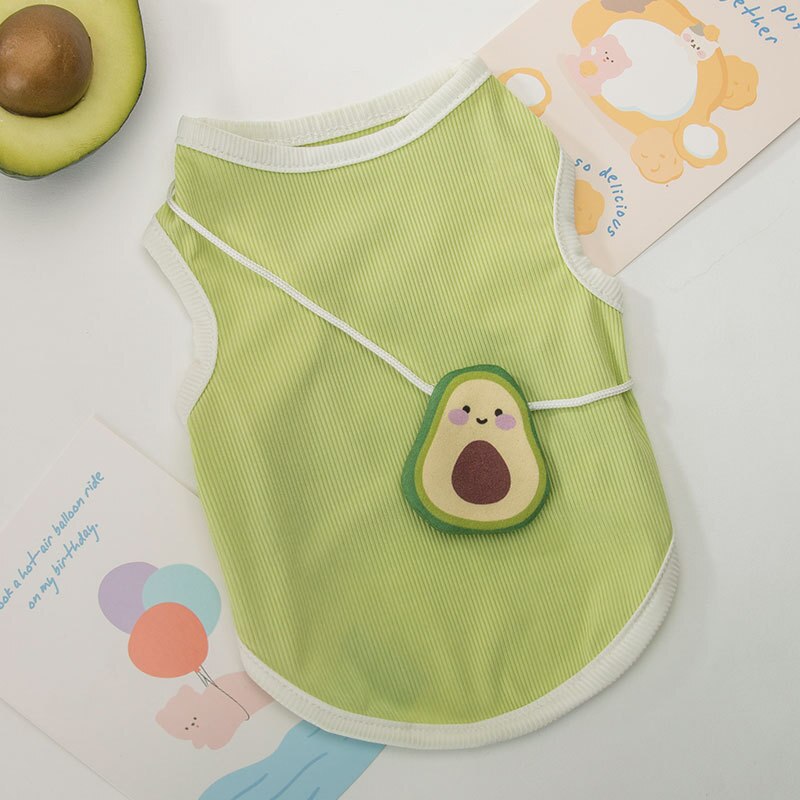 Huisdier Kleding Dun En Ademend Groene Avocado Satchel Vest In Lente En Zomer Teddy Chihuahua Kat Two Legged Kleding