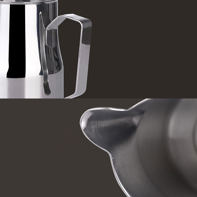 Milk Frothing Pitcher, Stainless Steel Milk Jugs With Rounded Spout, 350/550/750ml