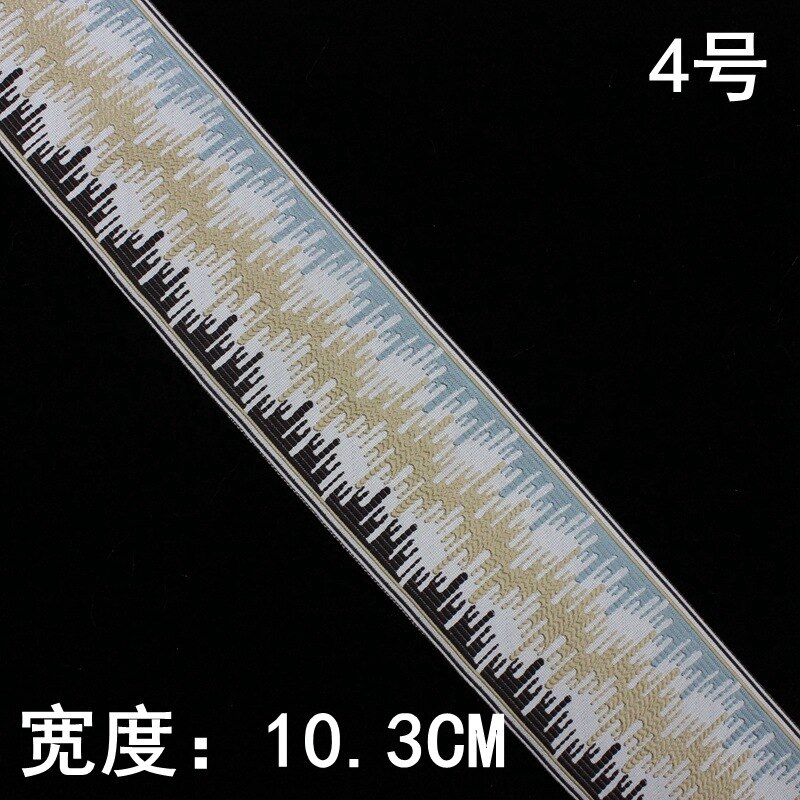 2meters/lot National Embroidered Webbing DIY handmad sewing Ribbon Sofa Curtain Carpet decorative Upholstered benches accessory: No.4  10.3cm