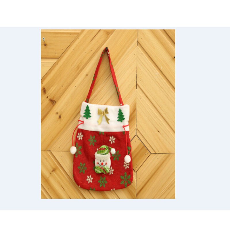 Meihuida god jul julenisse sekk gaver poseholdere juletre godteposer julefest stueinnredning: 1 20 x 24cm
