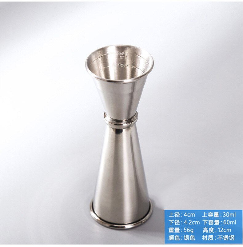 18/8 Stainless Steel Double Head Measuring Cups Cocktail Jigger Bar Accessories Shot Drink Mixer Bartending Measuring Cup Bar