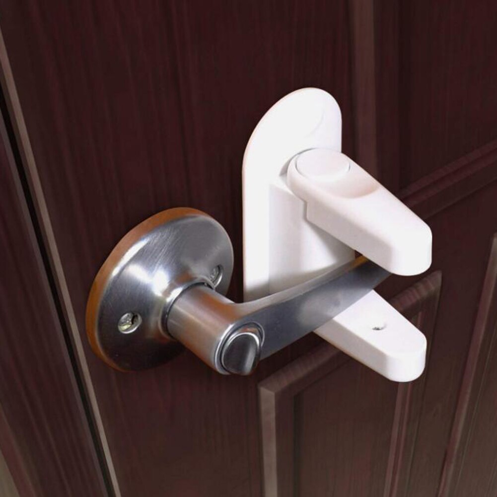 Child Security Window Door Sash Lock Practical Plastic Kids Safety Multi-functional Anti-collision Lever Handle Sweep Latch
