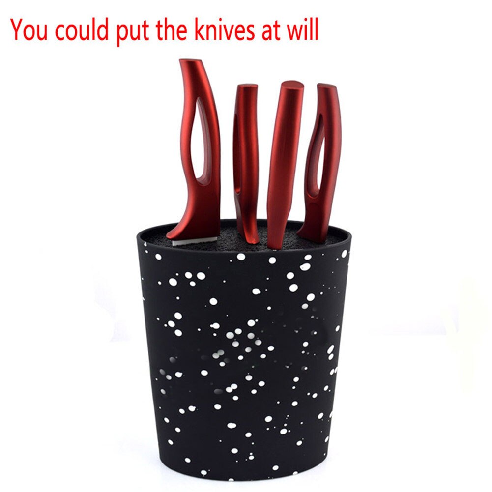 Køkkenknivstativ værktøjsholder oval plastfri isætningsknivblok multifunktionelle forsyninger til køkkenknive hylde 5