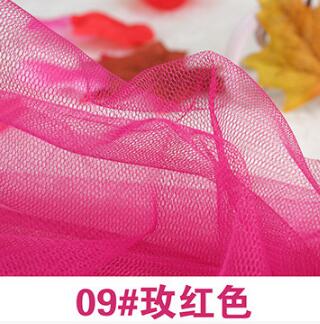 10Yards 150cm Soft Tulle Mesh Lace Fabric Wedding Dress Cloth Netting Mosquito Net Solid Color Pettiskirt Veil Ball Gown Tutu: roseo red