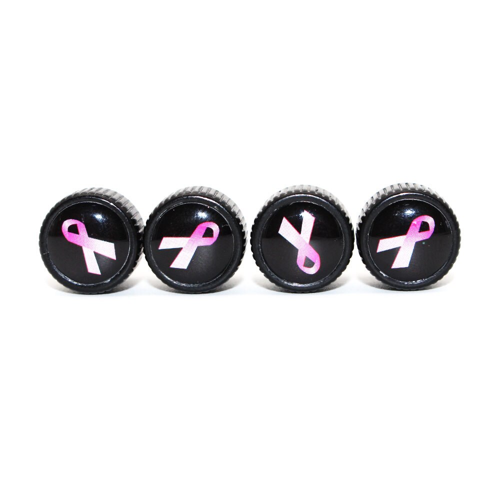 4 Stks/set Zinklegering Roze Lint Stijl Ventiel Cap Tire Wheel Stem Air Valve Caps Voor Auto 'S