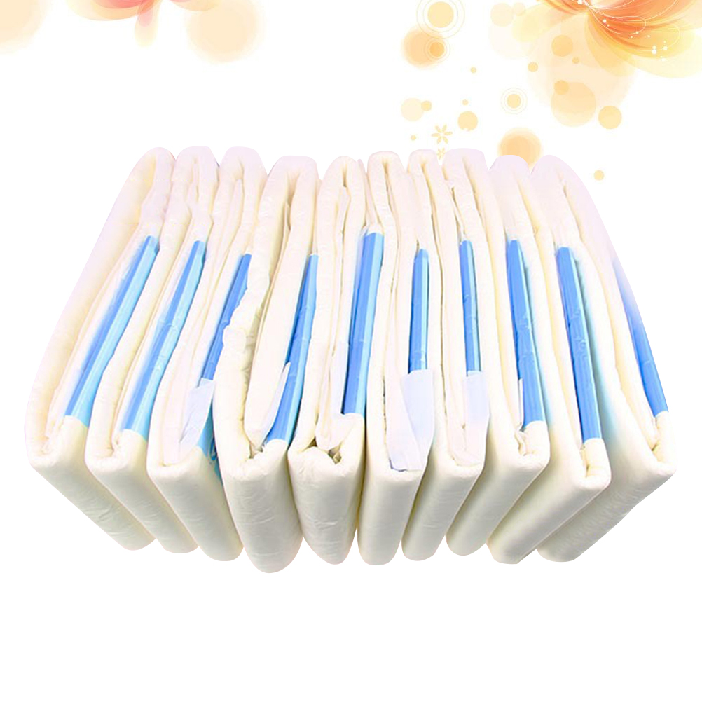 10 Stuks Volwassen Luier Patiënt Speciale Luier Eenvoudige Water-Absorberende Beschermende Volwassen Luier (Maat L, 1 Pack Heeft 10 Stuks)