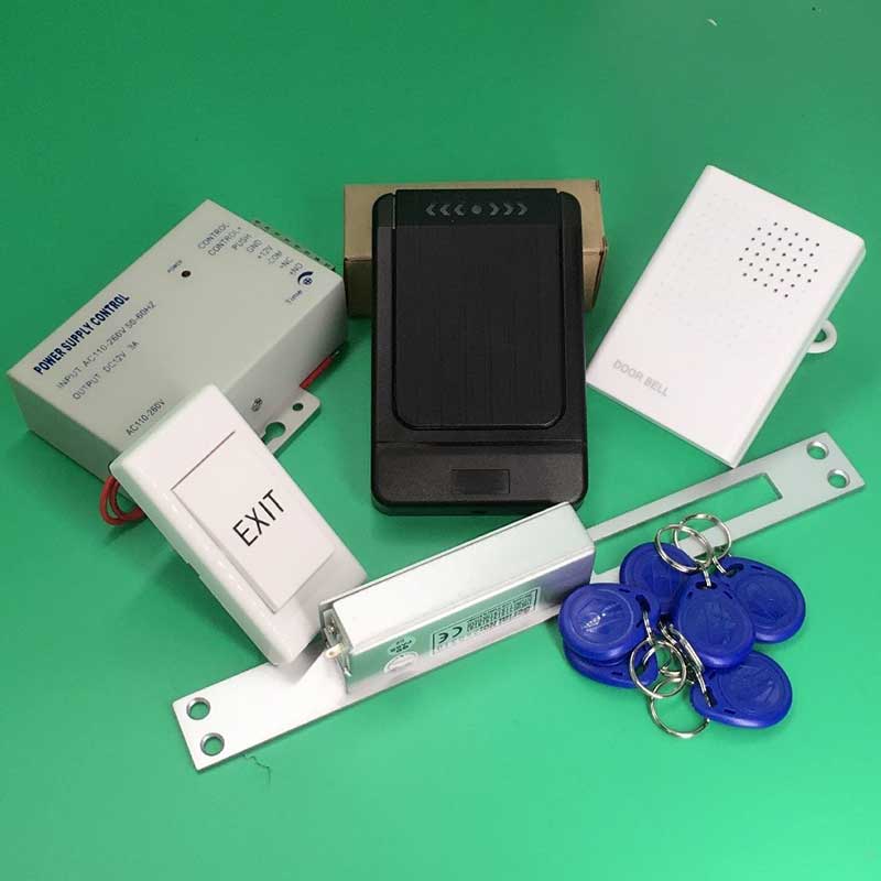 Access Control System Full Kit Set Waterproof RFID Reader+NC Electric Strike lock