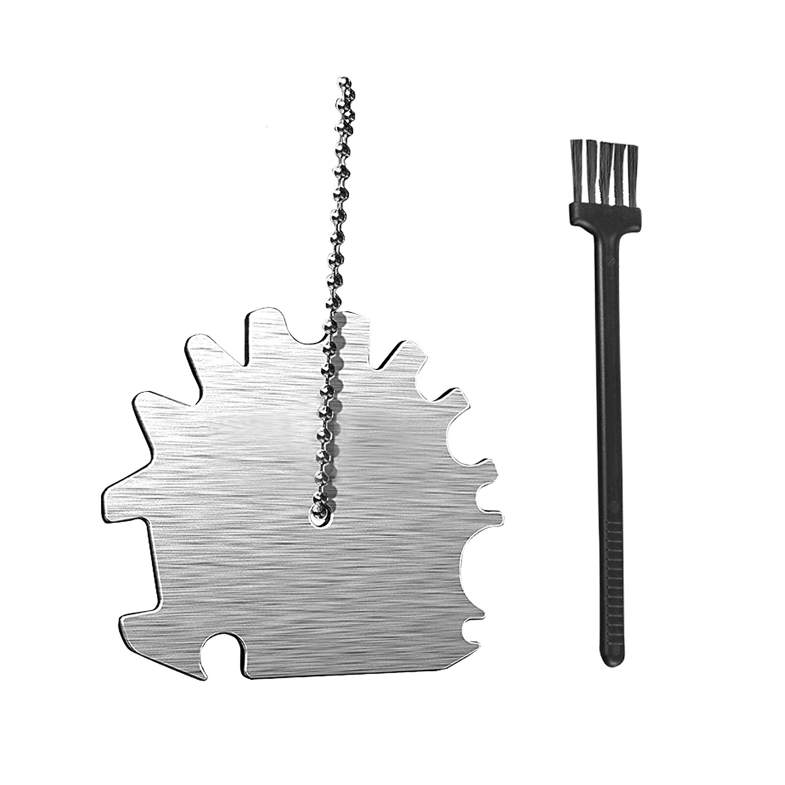 Universal Barbecue Cleaning Scraper With Brush Portable BBQ Grill Cleaner Durable Barbecue Cleaning Tool With Brush: Default Title