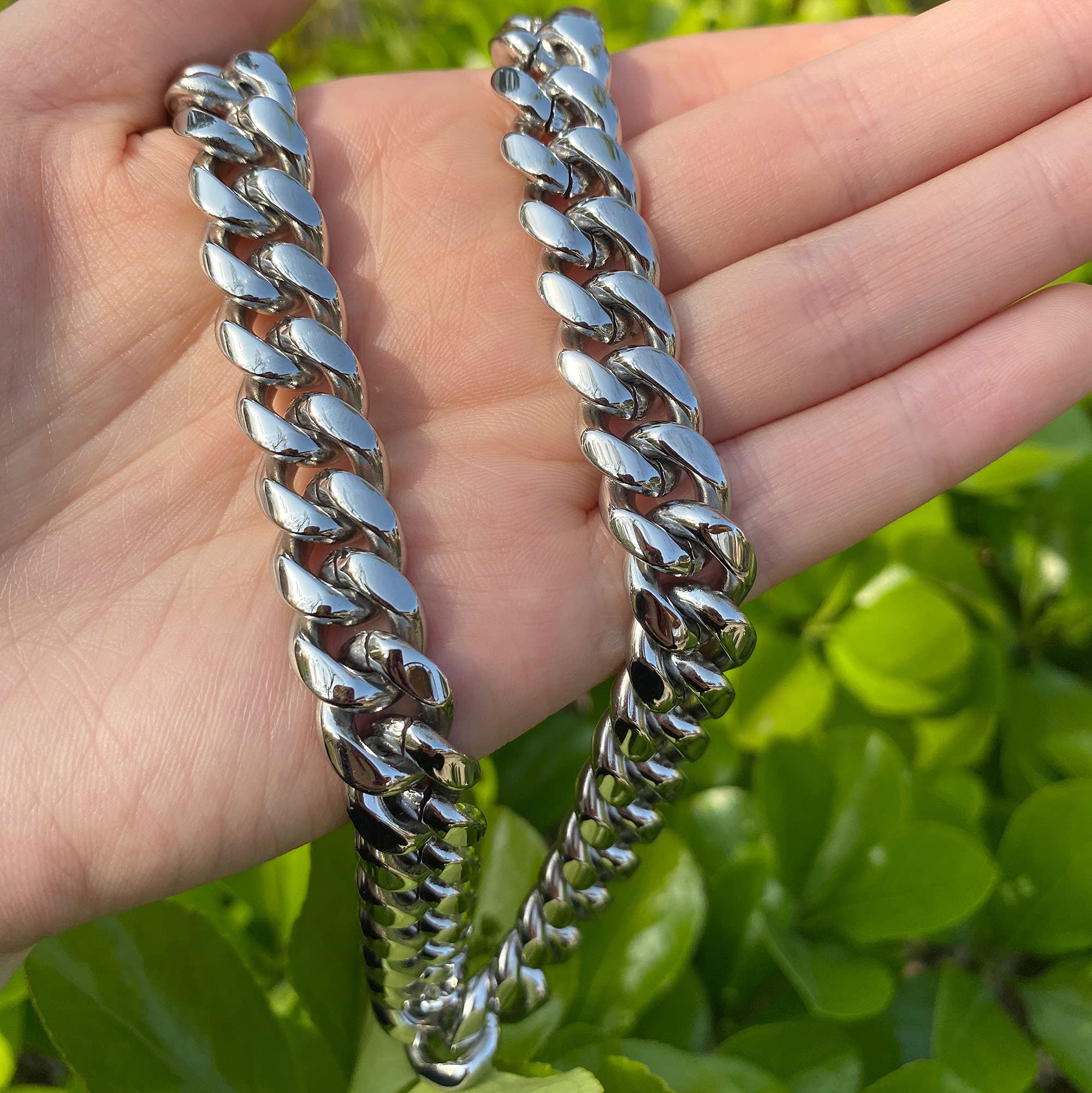 Men Stainless Steel Bracelet 6-14mm 18 K Gold Plated Miami Cuban Link Charm Bracelet For Men Pulsera Acero Inoxidable