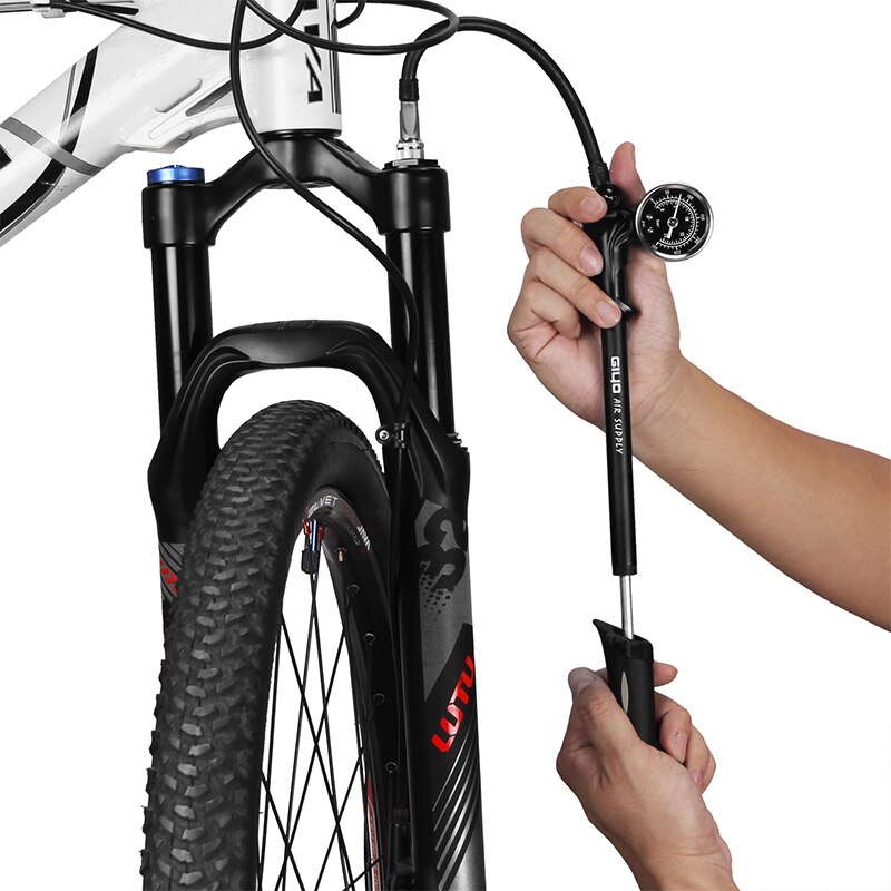 Giyo fietspomp mountainbike schokdemper voorvork hoge druk draagbare pomp luchtvering pomp fietspomp fietsuitrusting