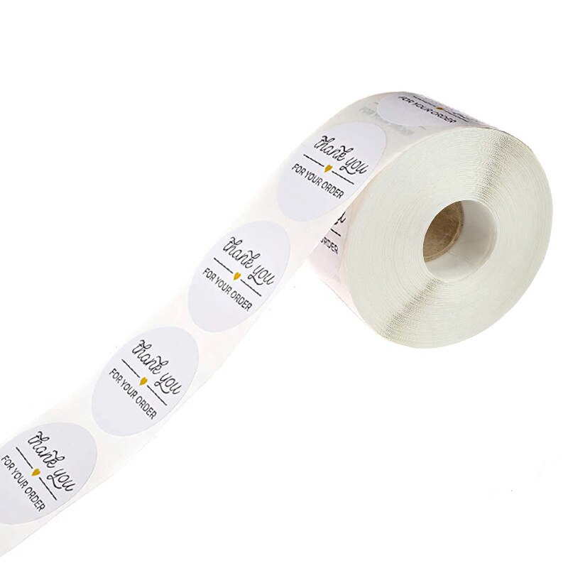 1 inch Round black "THANK YOU FOR YOUR ORDER " Stickers seal labels 50pcs stickers scrapbooking for Package stationery sticker