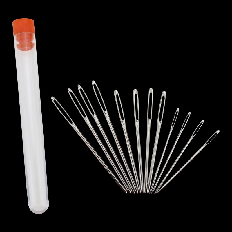 Transparent Needle Bottled Big Eye Blunt Hand Sewing Needle Set DIY Embroidery Wool Sweater Needle