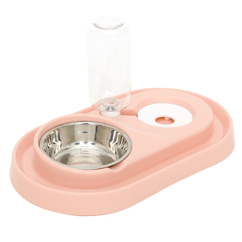 Hoopet Kat Kom Hond Water Feeder Kom Kat Kitten Drinkwaterfontein Eten Dish Voerbak Goederen: FoodxWater Pink2