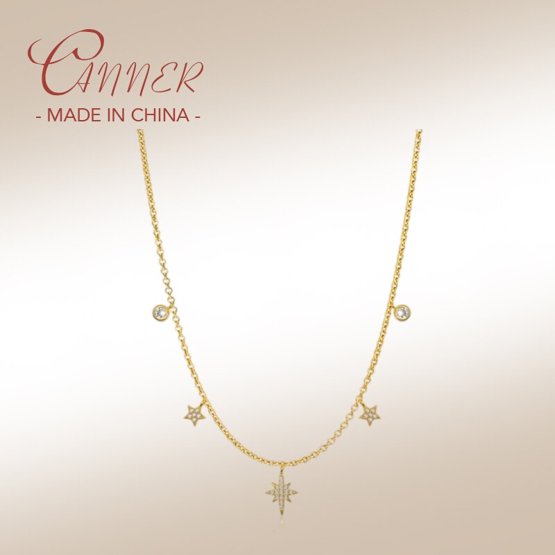 Inmaker Ins Wind Zirkoon Achthoekige Ster Hanger Ketting 925 Sterling Zilveren Multilayer Sleutelbeen Keten Kettingen Collares Mujer