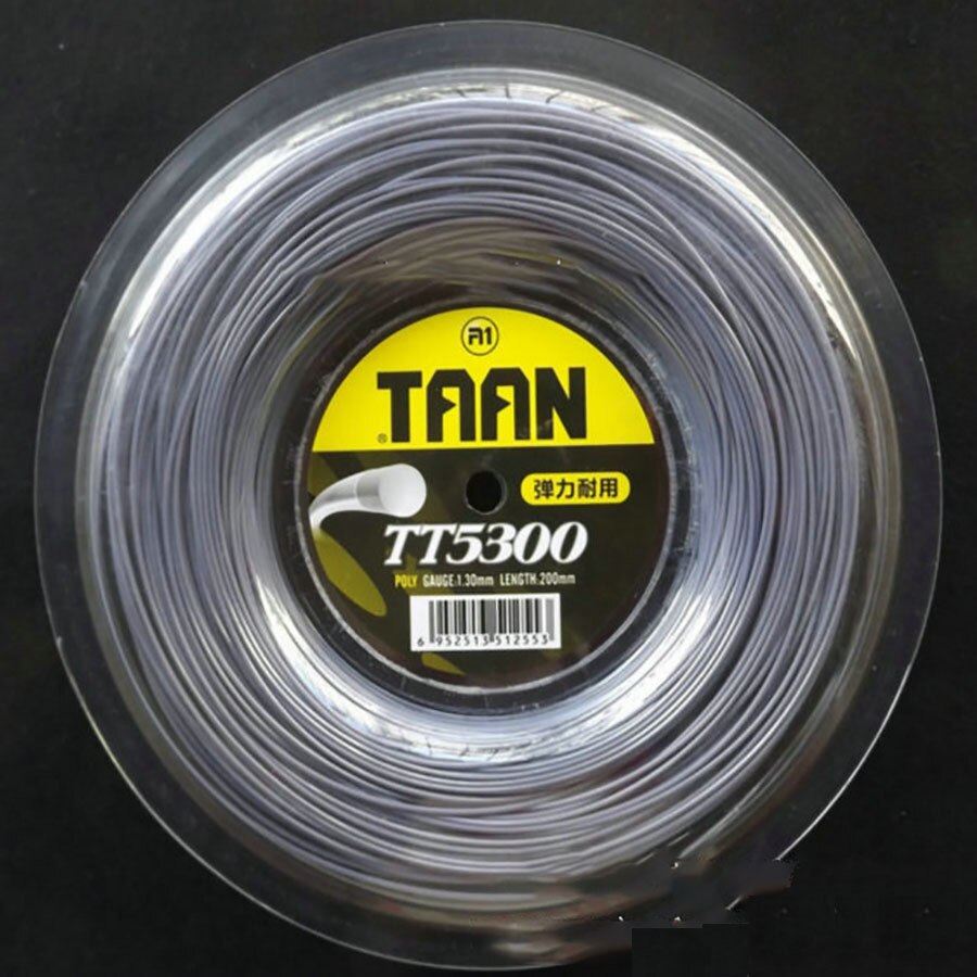 1 PC TAAN TS5300 1,30mm Tennis Schläger Schnur Sport 200m Grau/Schwarz Tennis Ausbildung Schnur dauerhaft Kontrolle Schnur Tennis Schnur: grau