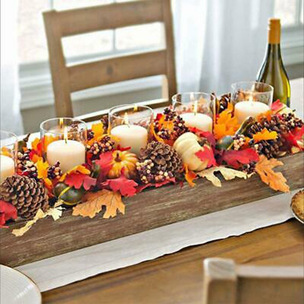 Kunstmatige Pompoen Prop Mini Pompoen Diy Kalebas Acorn Bessen Esdoornblad Voor Halloween Thanksgiving Thuis Oogst Decoratie