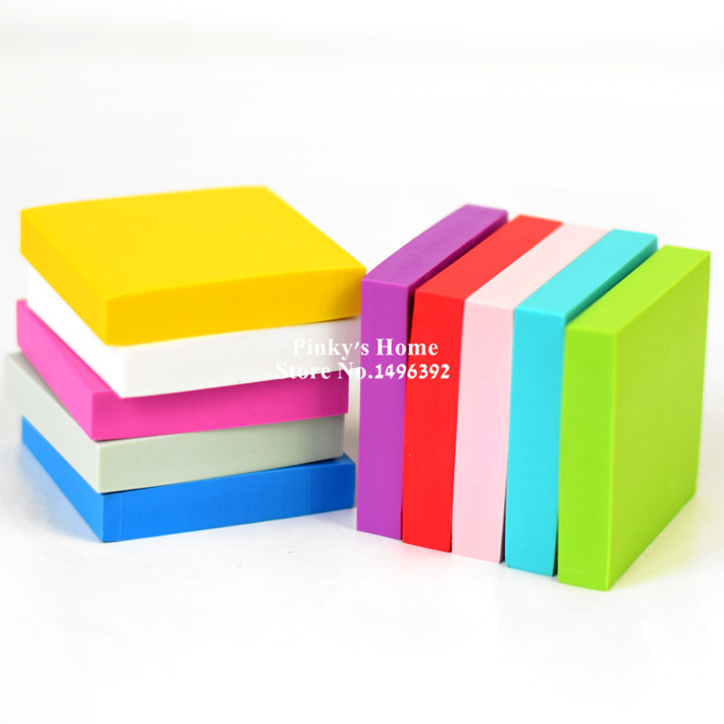 Goma de borrar para grabado , sello cuadrado de goma de ladrillo, Color caramelo para álbum de recortes