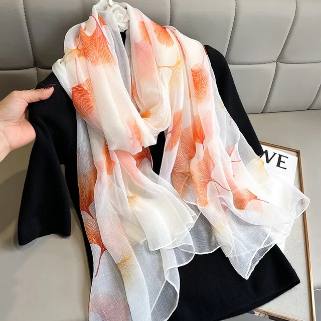 Lenço de seda estampado hijab feminino primavera deisgn macio praia estolas elegantes lenços de cabeça echarpe xale cetim grande envoltório echarpe bandana: Preto