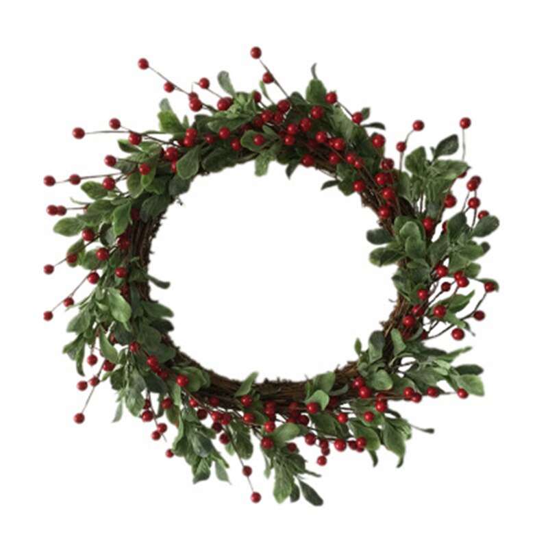 Simulation berry red fruit wreath