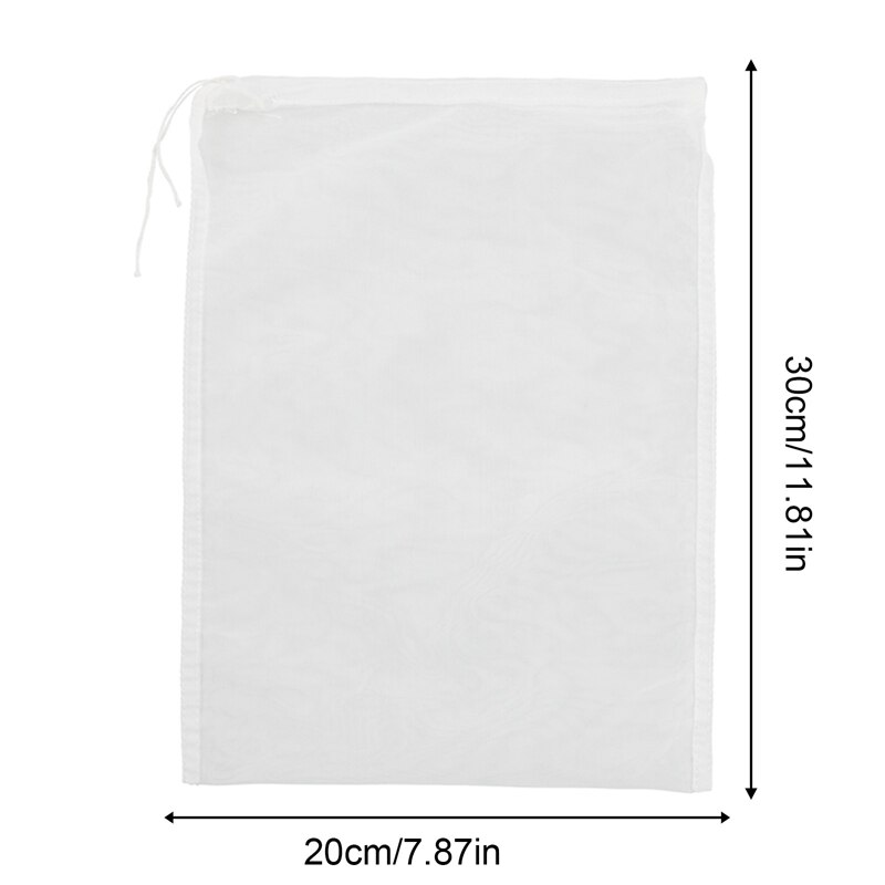 Olut homebrew suodatinpussi maltaiden keittämiseen kiehuva vierre mäski siivilä työkalu verkko nylon ruokasiivilä pussi pähkinämehu keittiövälineet: 20 x 30cm