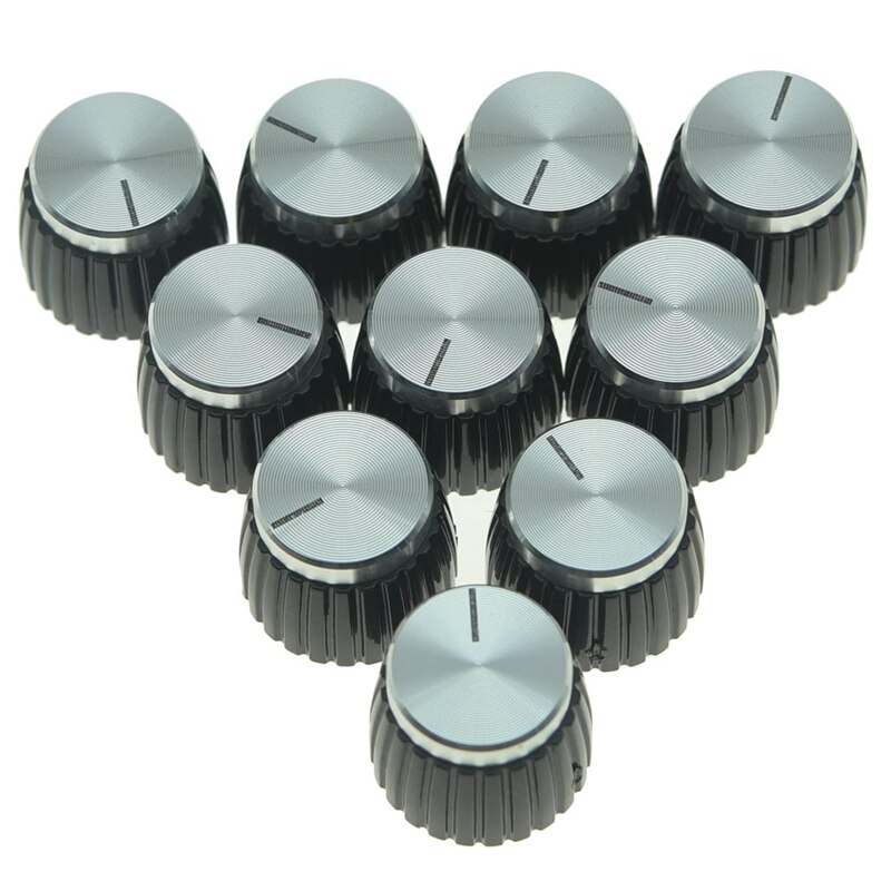 20 stk gitarforsterker forsterker trykk-på passe knotter aluminium lokk topp passer til 6mm diameter pottemaker marshall forsterkere