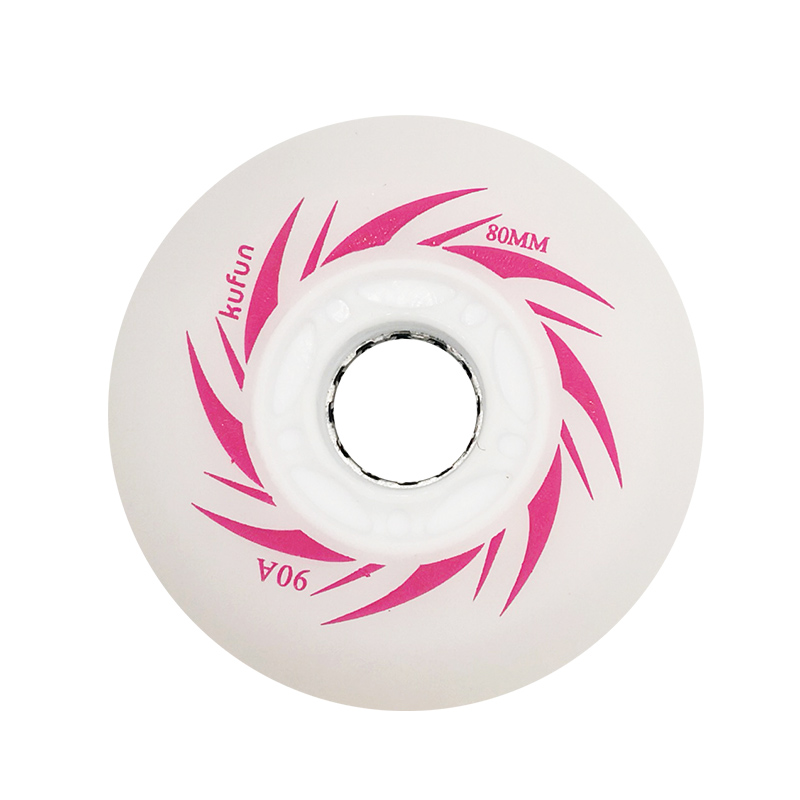 Kufun inline/rollschuh 4 räder FÜHRTE räder inline Schlittschuh glänzend licht 90A 72mm 76mm 80mm keine Lagerbier: Rosa 80mm