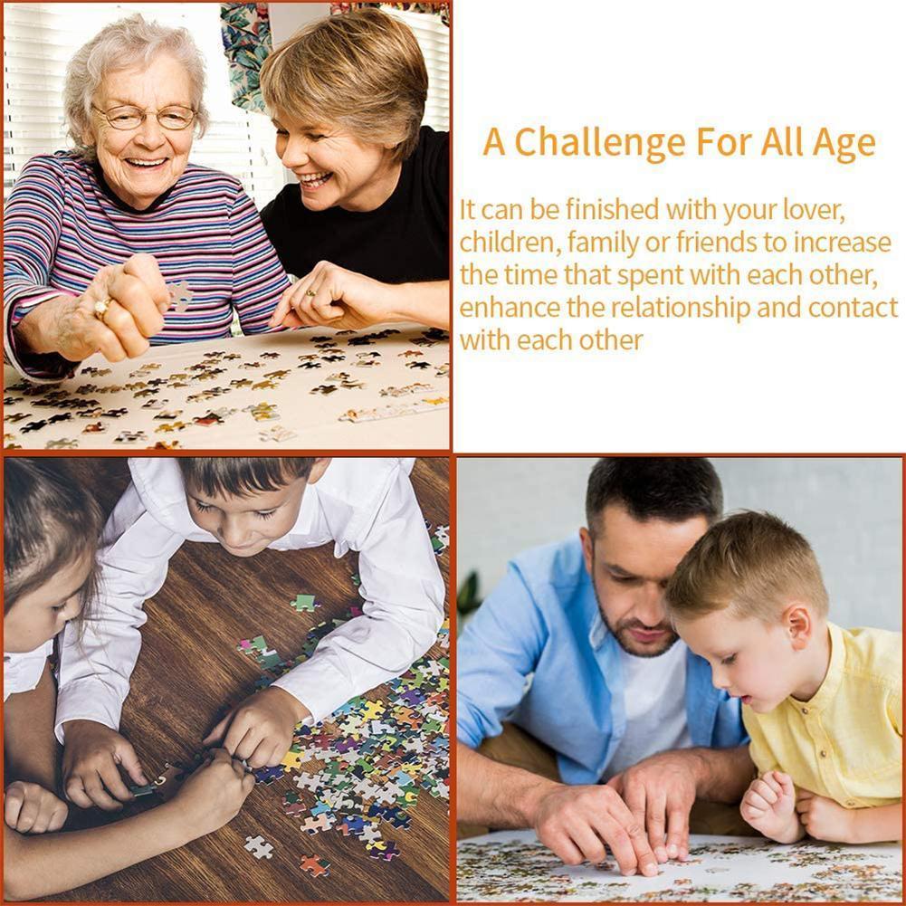 Jigsaw Paper Puzzles 1000 Pieces Self-assembling Scenery Jigsaw Adults Educational Toy Puzzles Puzzles Landscape Toys X0R7