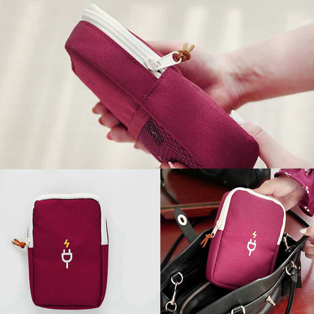 Travel Gadget Organizer Bag Portable digital cable bag Electronics Accessories Storage Carrying Case Pouch for USB power Bank