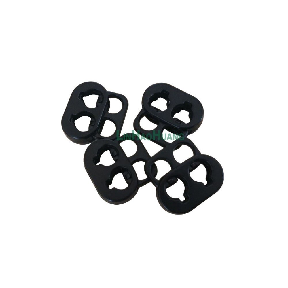 50 Uds. De tapones de Metal negro mate, cierre de palanca de resorte de 4mm, agujeros, hebilla, abrazadera de cuerda, cierres de cordón, topes de cordón, hebillas de Clip de extremo