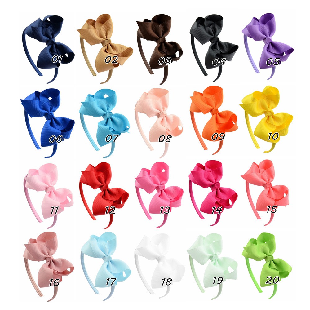 Cinta para el pelo de Color liso para niña, 1 piezas, bandanas hechas a mano, diadema con lazo, accesorios para el cabello para niños,