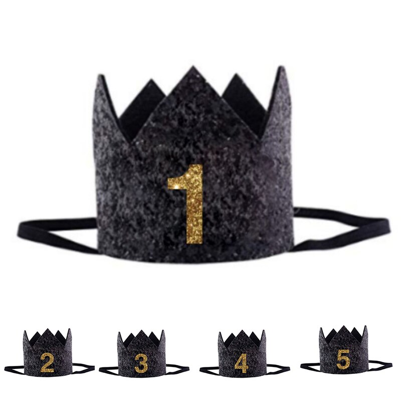 1 Pc freundlicher Neue Jahr Geburtstag Hütte Baby Geburtstag Kappe Mädchen Jungen Prinzessin Krone Erwachsene Stirnband Hairwear