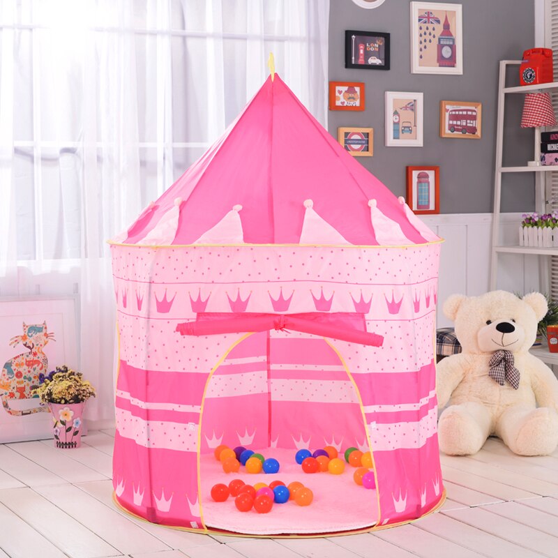 Roze Blauw Kids Kind Spelen Tent Veilig Indoor Baby Spel Speelhuis Kinderbox Opvouwbare Draagbare Outdoor Play Tent Baby Kinderbox: Pink