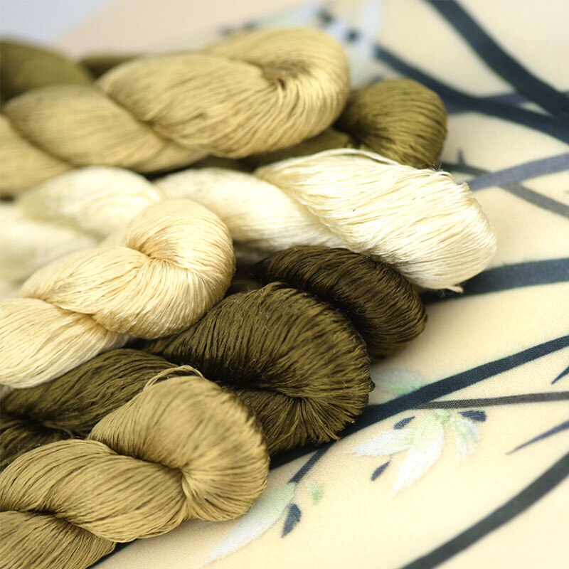 silk embroidery thread / 100% silk thread /hand embroidery embroider cross stitch/dark brown series/7 pure colors